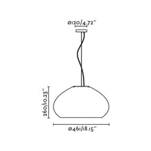 Load image into Gallery viewer, Faro Barcelona MAR H260 pendant lamp ModMobili dimensions