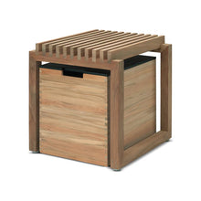 Cargar imagen en el visor de la galería, Cutter stool with storage box teak Fritz Hansen