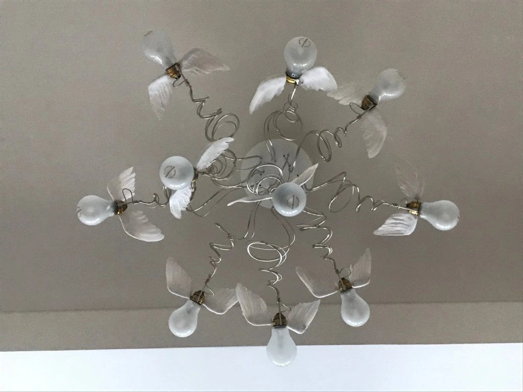 Ingo Maurer Birdie's nest lamp ModMobili detail below 