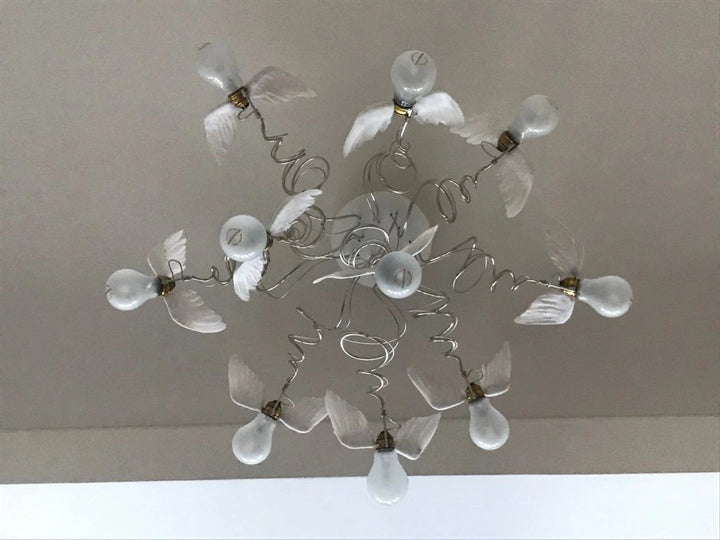 Ingo Maurer Birdie's nest lamp ModMobili detail below 