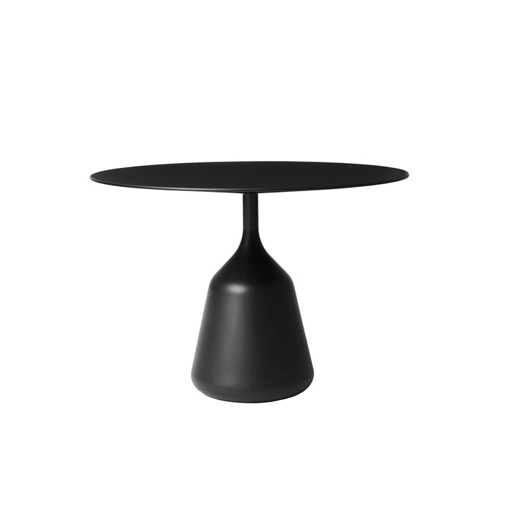 Coin table black laminate low