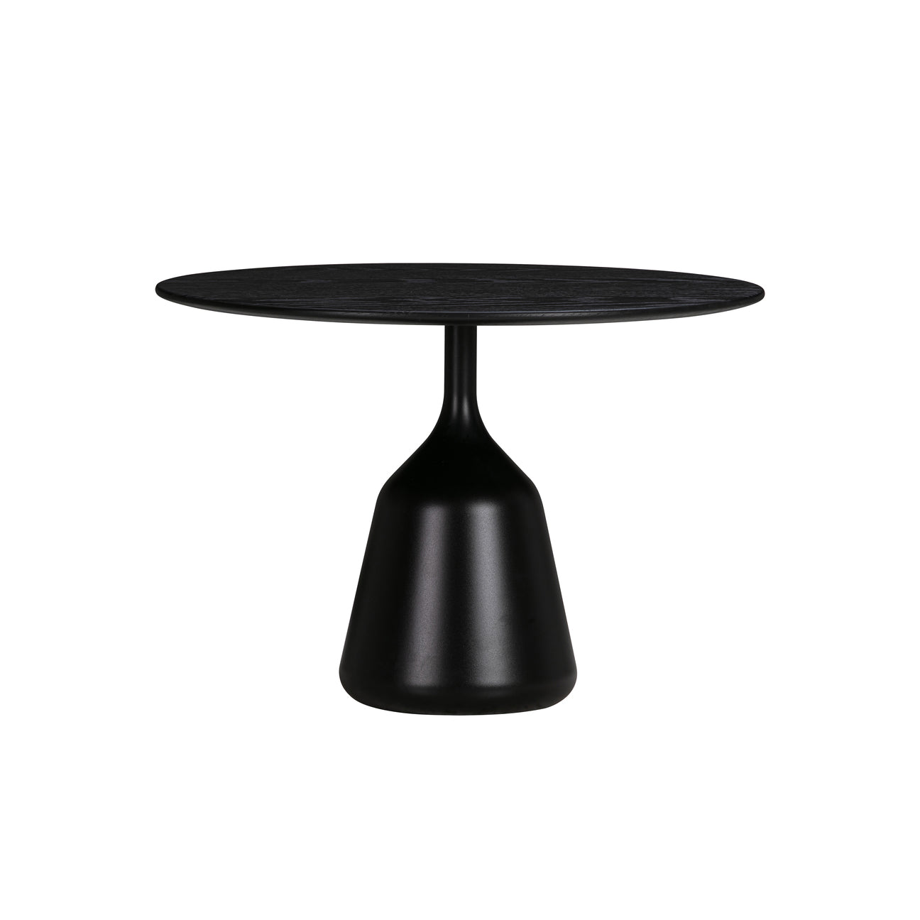 Coin table black oak low 