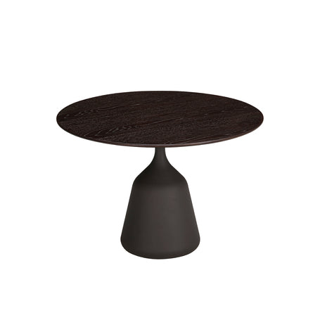 Coin table dark brown low 