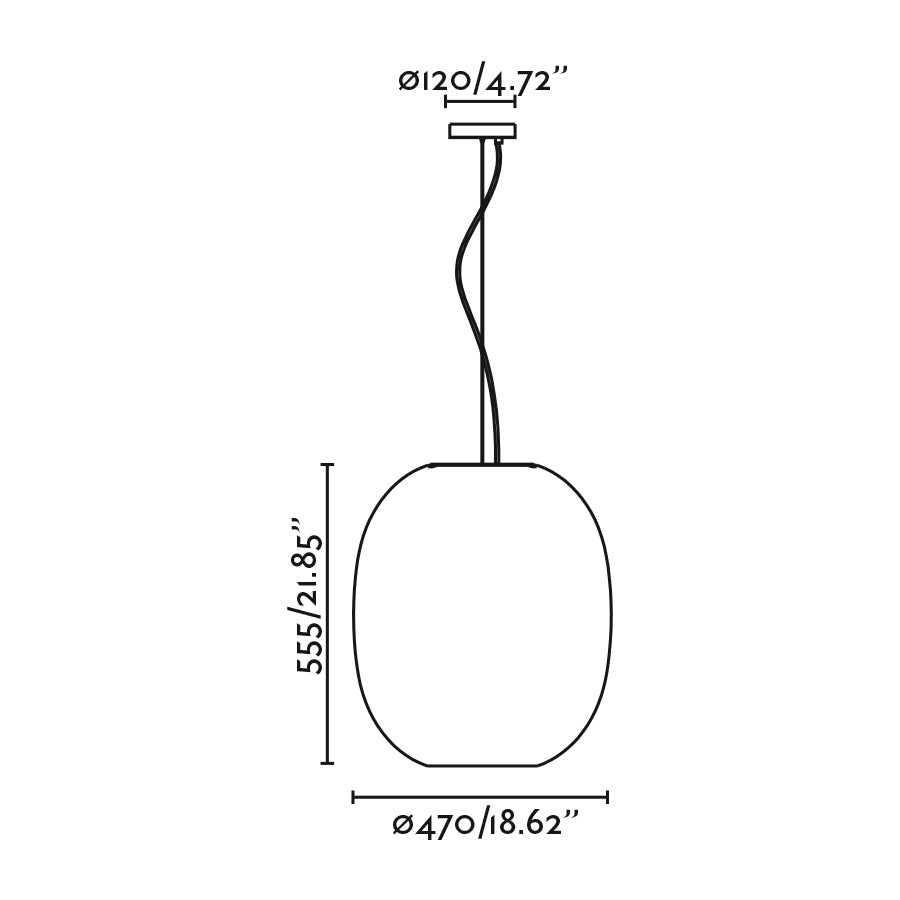 Faro Barcelona Faro 470 Tierra Pendant Lamp ModMobili dimensions 