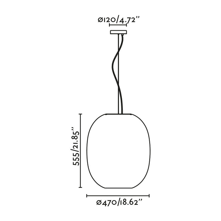 Faro Barcelona Faro 470 Tierra Pendant Lamp ModMobili dimensions 