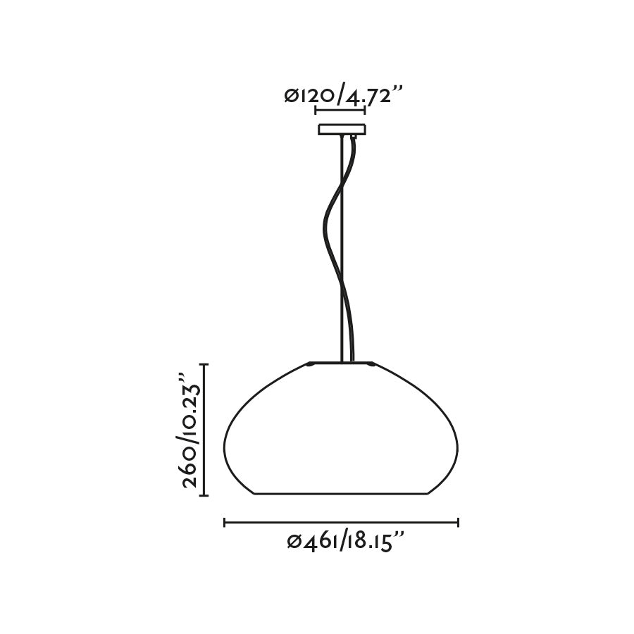 Faro Barcelona MAR H260 pendant lamp ModMobili dimensions