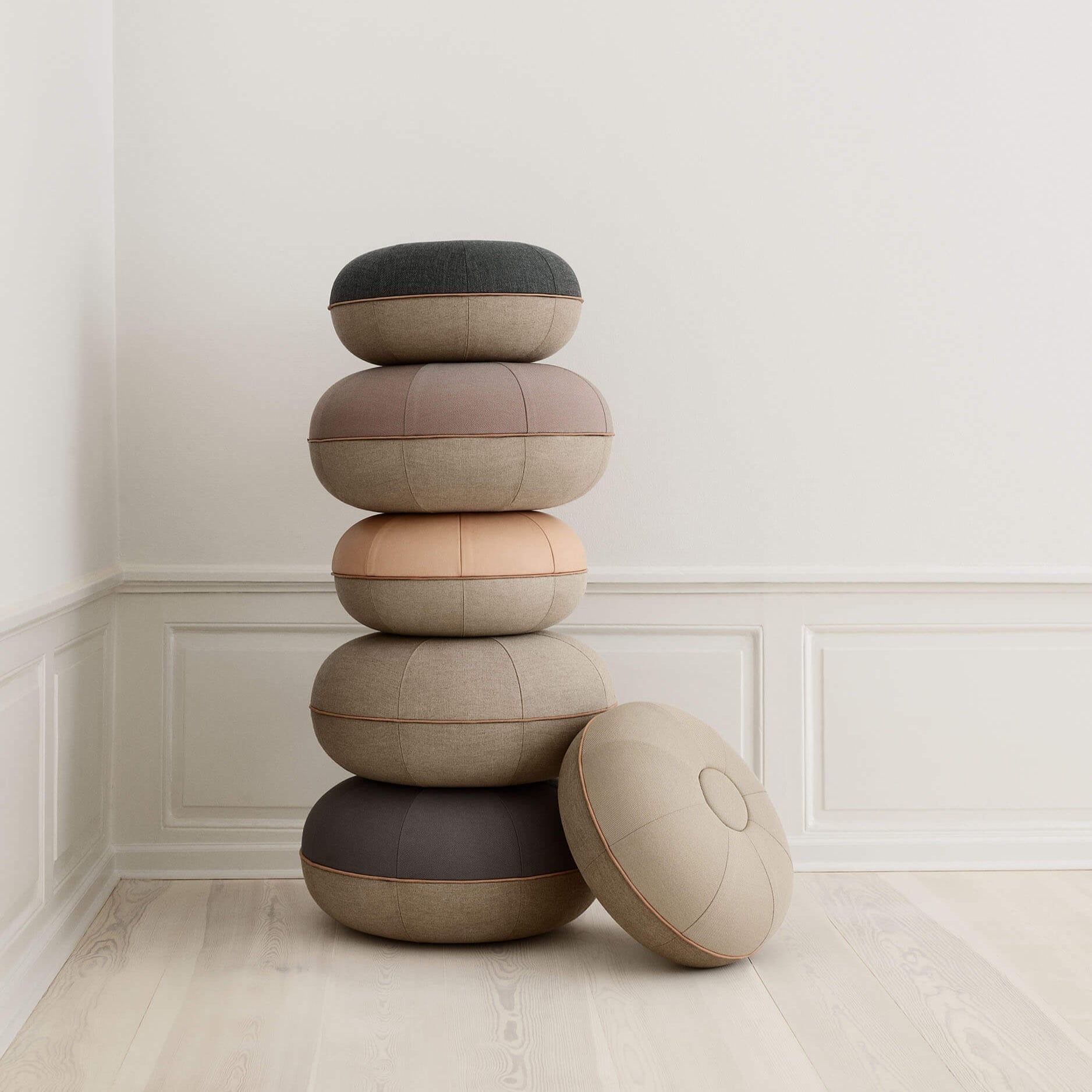 Stacked Poufs from Fritz Hansen 