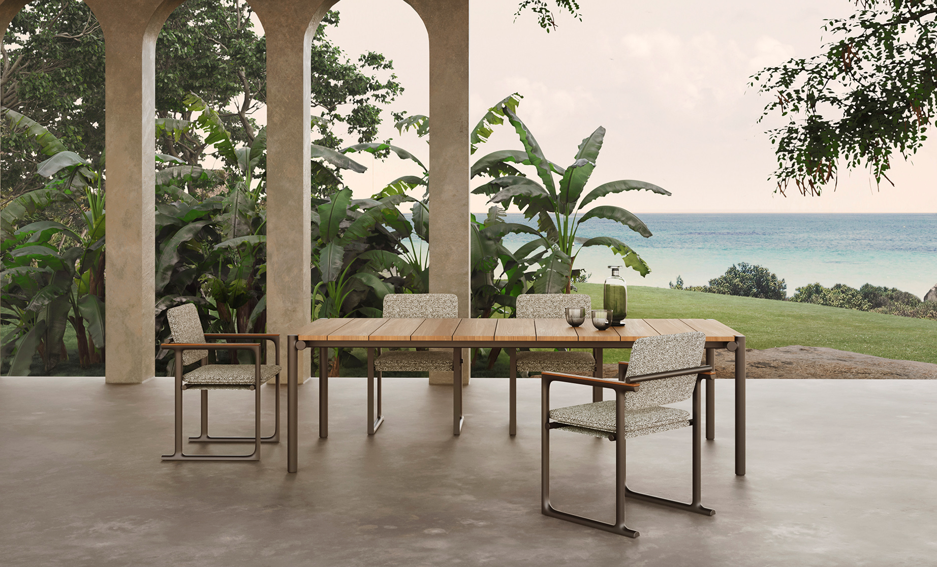 modmobili vondom tulum dining chairs, dining table and coffee table