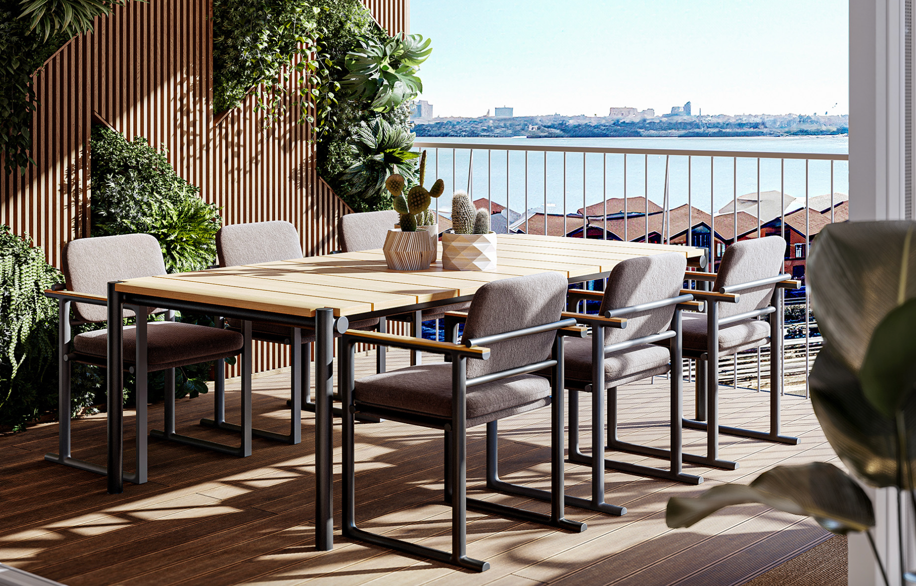 modmobili vondom tulum dining chairs, dining table and coffee table
