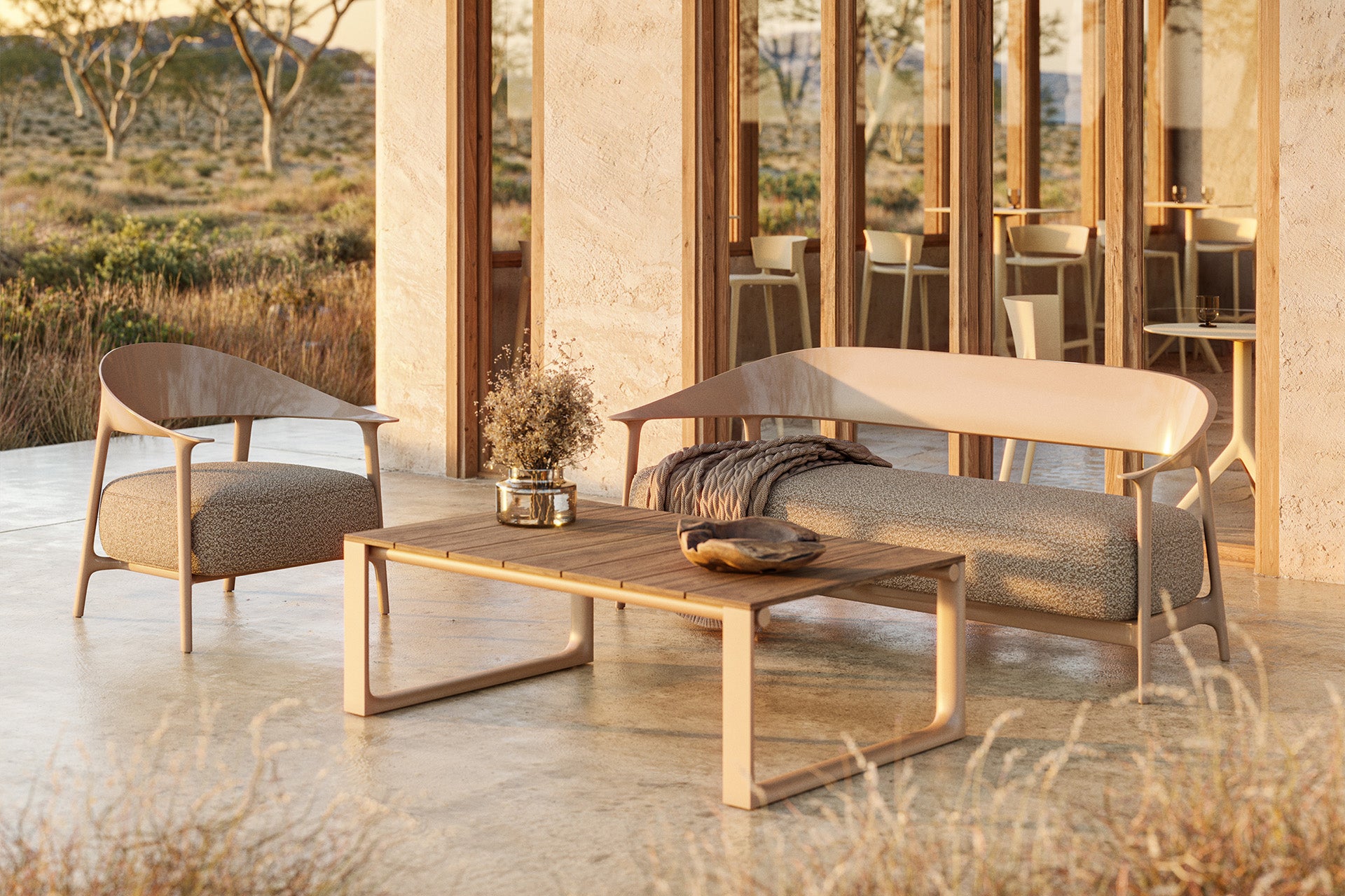 modmobili vondom africa outdoor upholstered lounge chair