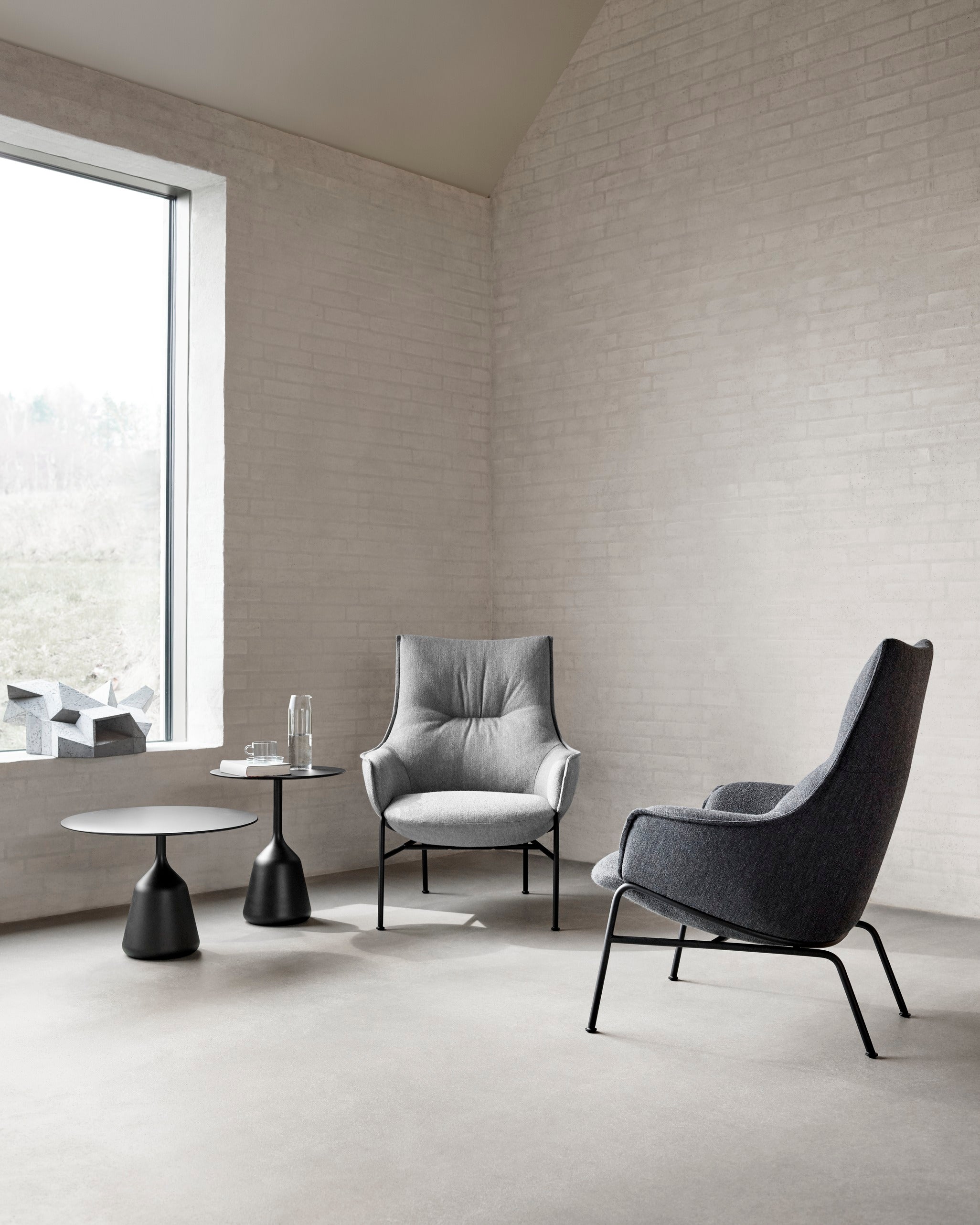Wendelbo Coin side tables with Aloe Chairs