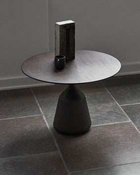Coin table oak top 