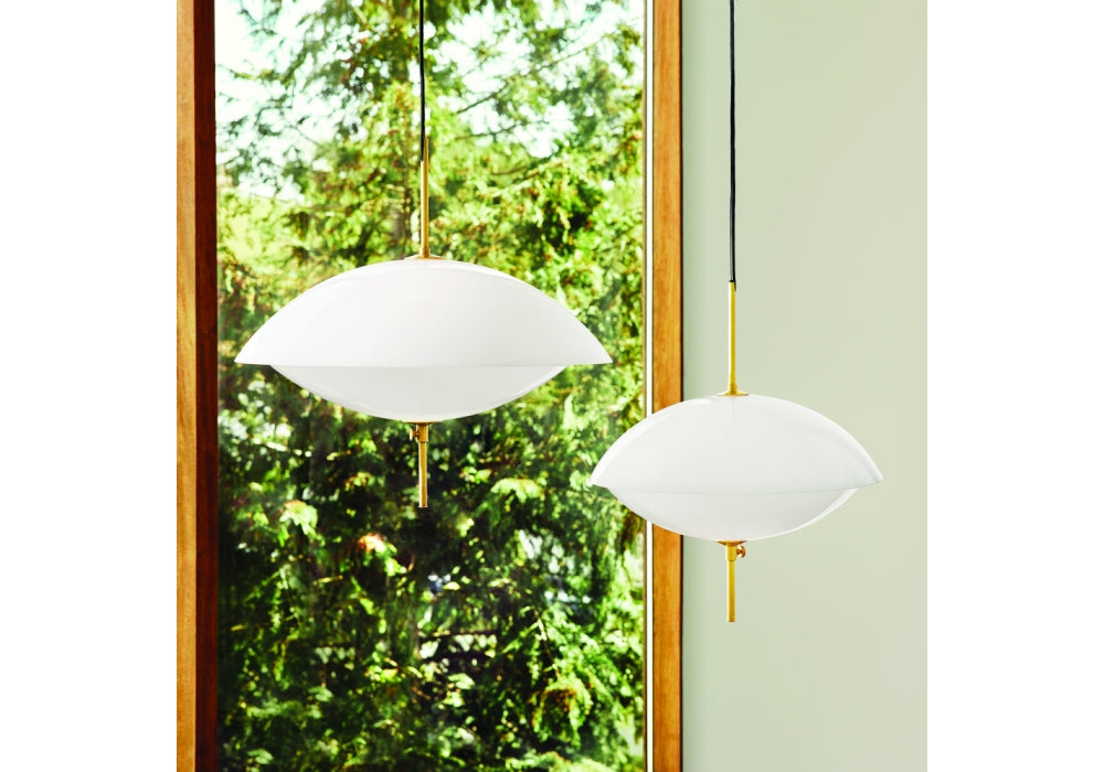 Pearl Glass Clam pendants by Fritz Hansen
