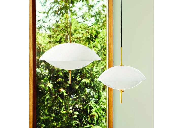 Pearl Glass Clam pendants by Fritz Hansen