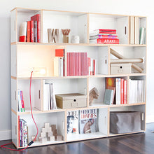 Load image into Gallery viewer, BrickBox 2-Wide Low Bookshelf White
