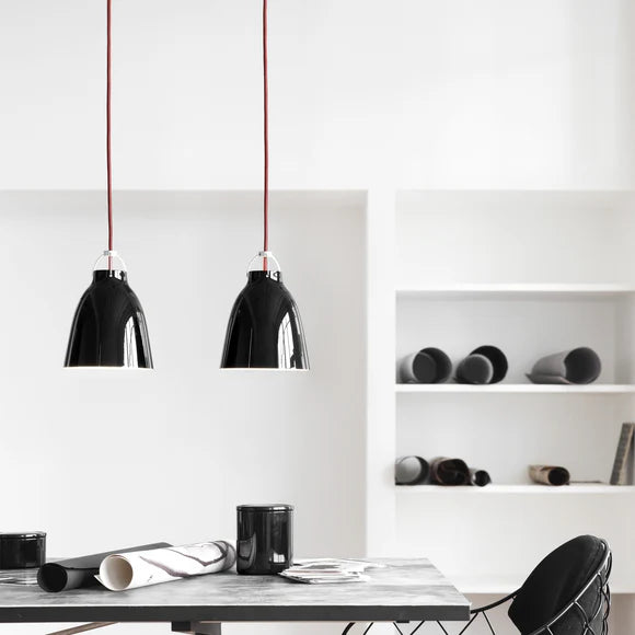 modmobili fritz hansen caravaggio pendant glossy black pendant light
