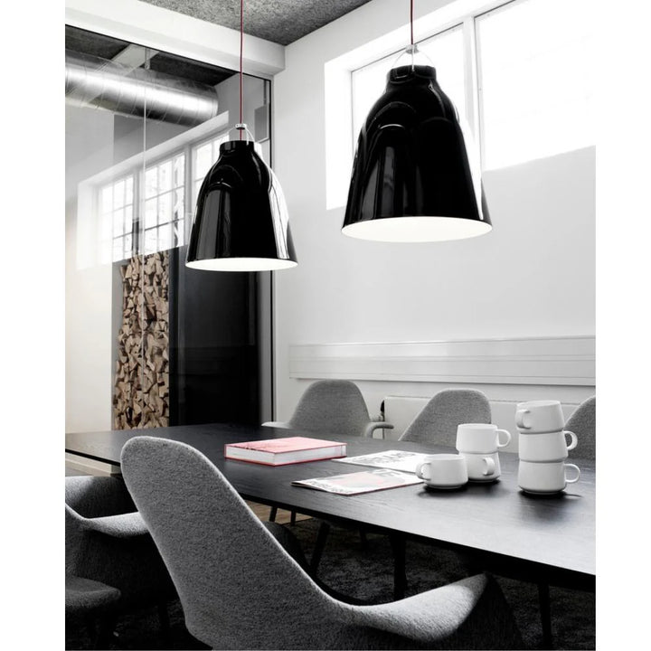modmobili fritz hansen caravaggio pendant glossy black pendant light