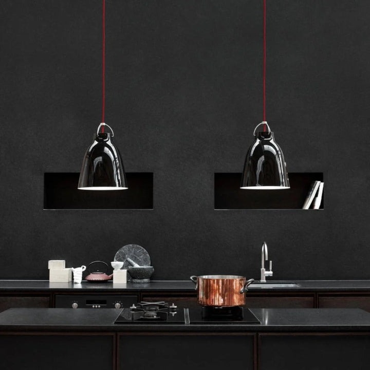 modmobili fritz hansen caravaggio pendant glossy black pendant light