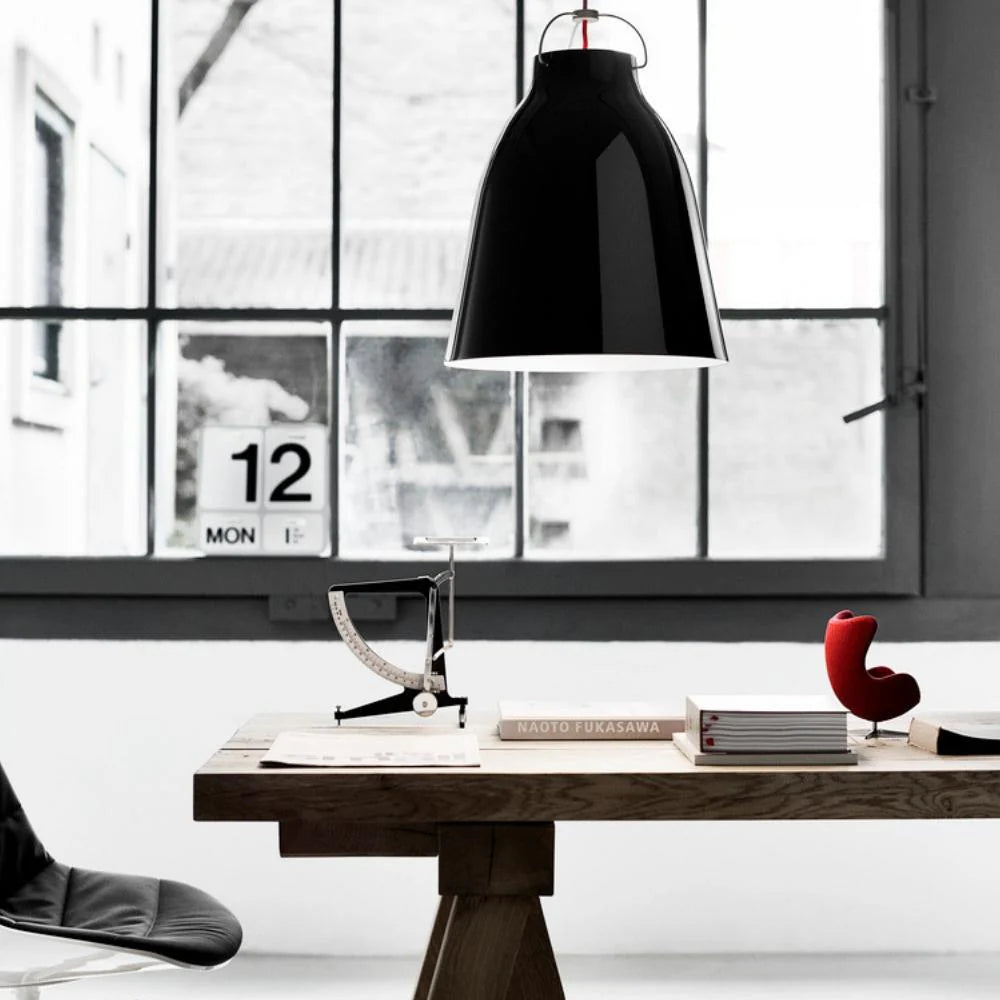 modmobili fritz hansen caravaggio pendant glossy black pendant light