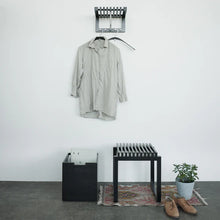 Cargar imagen en el visor de la galería, Cutter Mini Wardrobe black with stool and storage box
