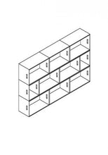 Load image into Gallery viewer, BrickBox 3-Wide Low Bookshelf White
